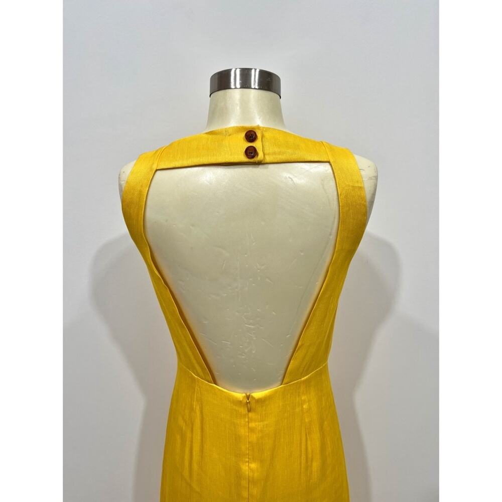 Jenni Kayne Golden Yellow Open Back Maxi Dress - Picture 12 of 15